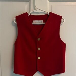 Kids Red Vest with Gold Buttons